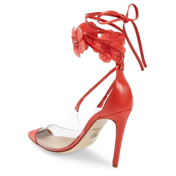 Brother Vellies de Fleur Ankle Tie Pointed Toe Pump - Picture 2 of 9